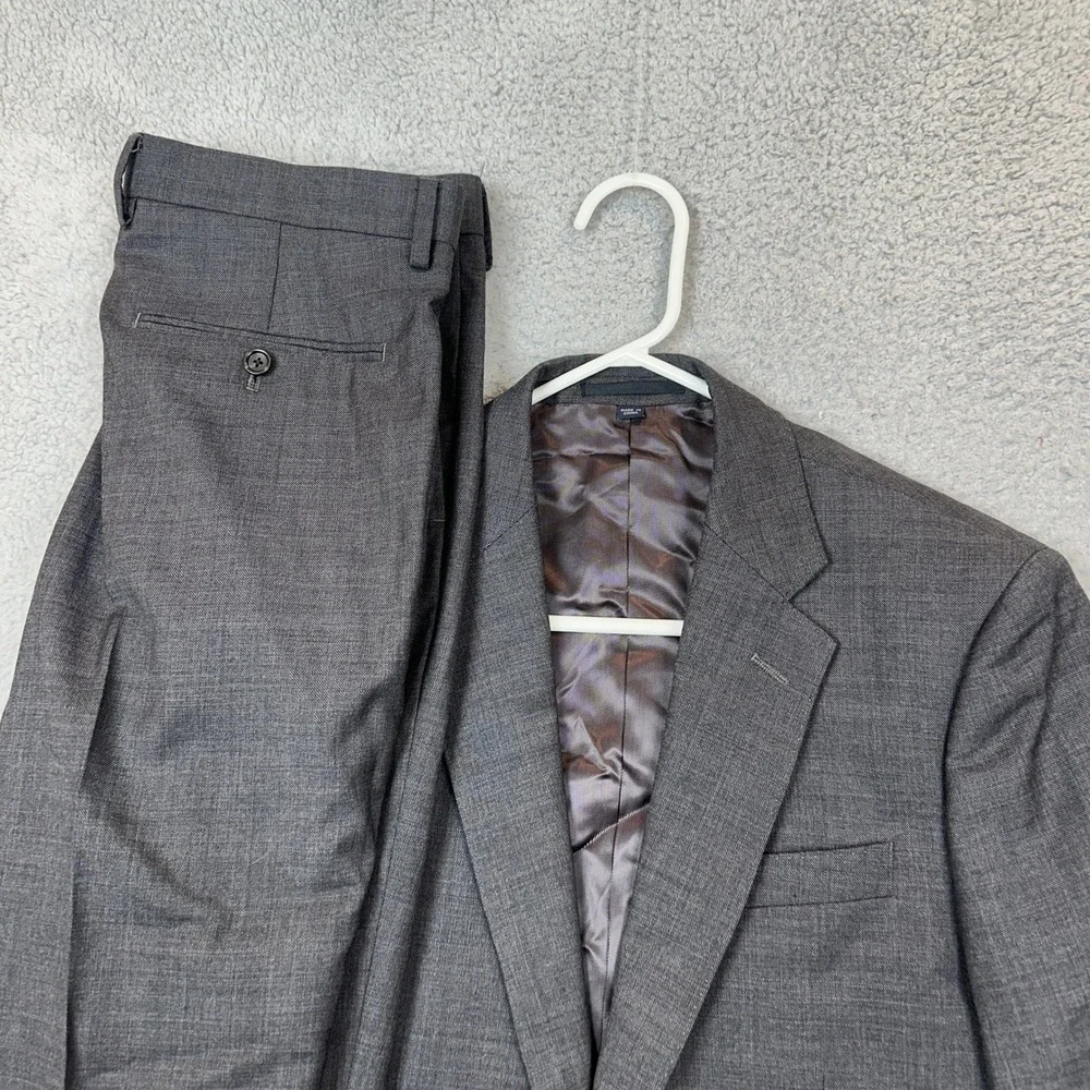 J Crew Ludlow Slim 2 Piece Suit 38S Charcoal Grey Tollegno 3D Wool 32x30 Pants - Picture 2 of 16
